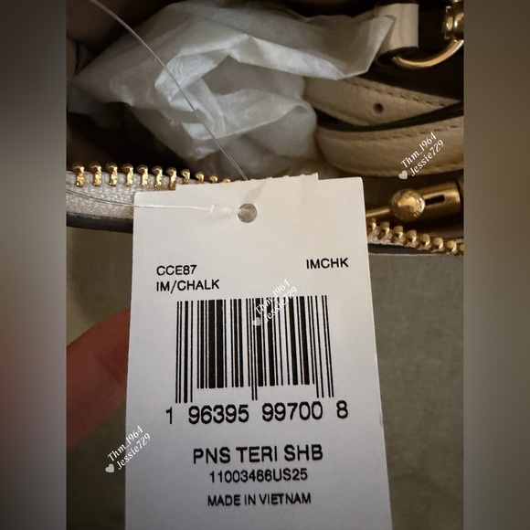 Coach White Shoulder Bag with Gold and Gray Accents - Picture 8 of 8